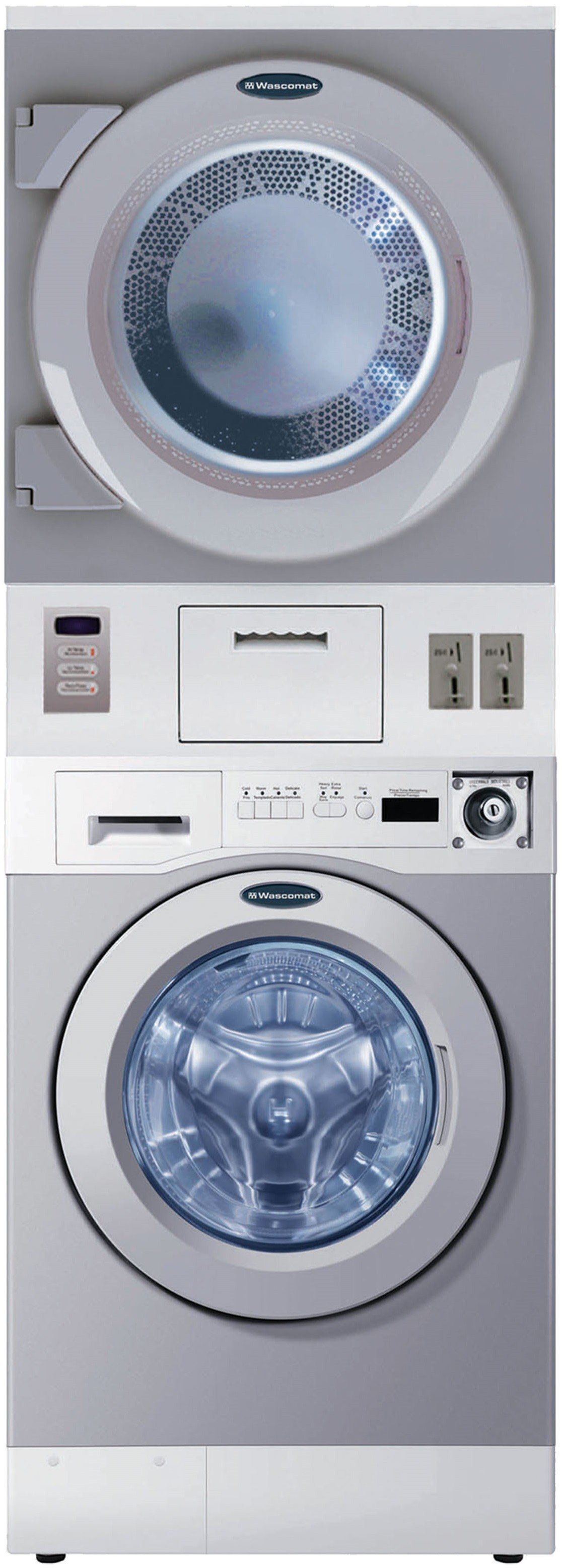 Wascomat Crossover 27 Inch Stacked Electric Laundry Center Wascomat Crossover 27 Inch Stacked Electric Laundry Center