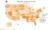 National map: Homeowner Vacancy Rate by State according to the U.S. Census Bureau