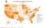 National map: HOA Membership Among Homeowners (percentage) according to the Foundation for Community Association Research