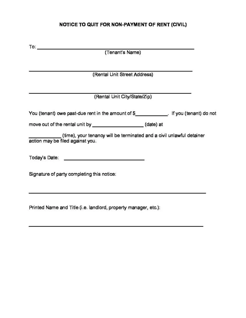 arkansas eviction notice forms notice to vacate 2022 official