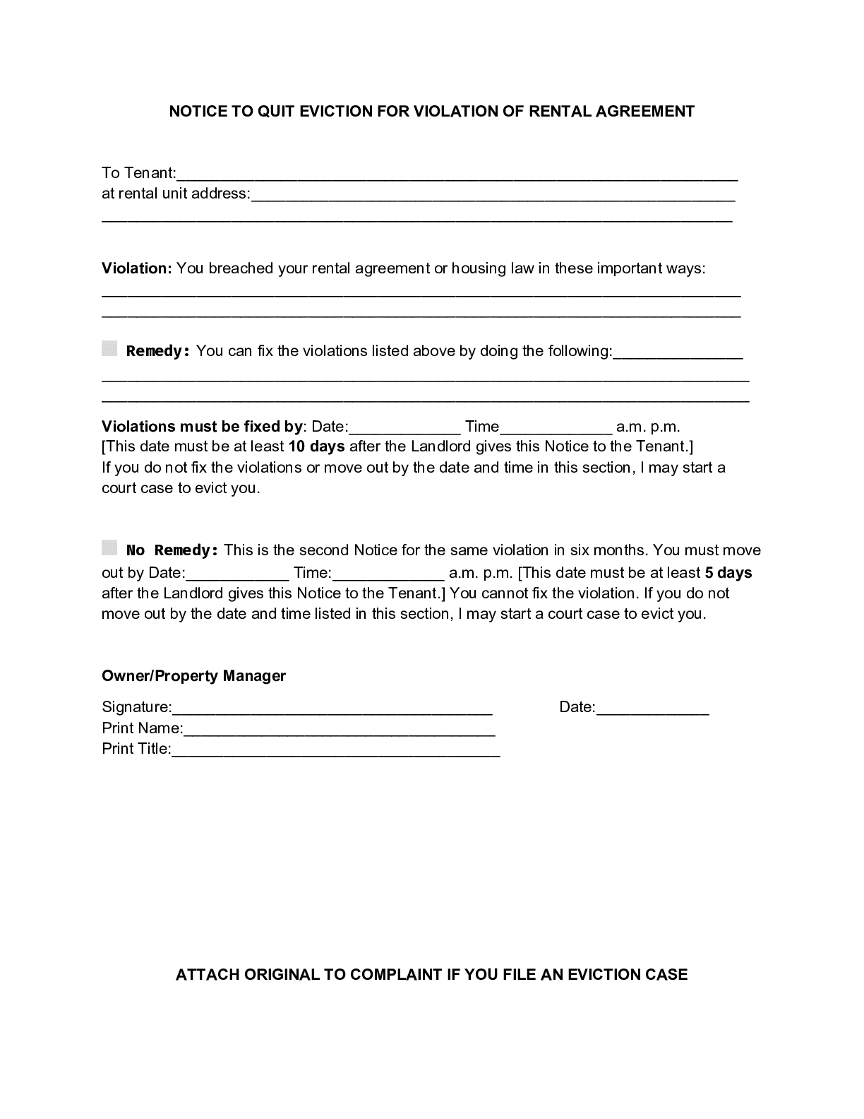 free alaska eviction notice form 2020 notice to vacate pdf