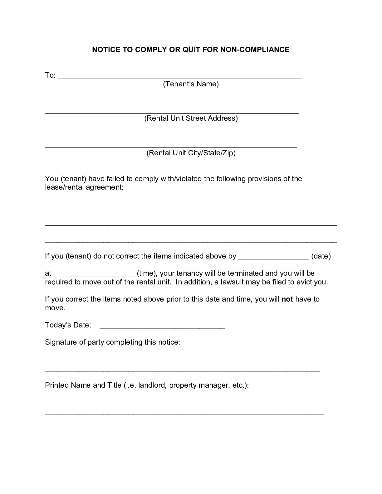 FREE Arkansas Eviction Notice Form 2021 : Notice to Vacate PDF