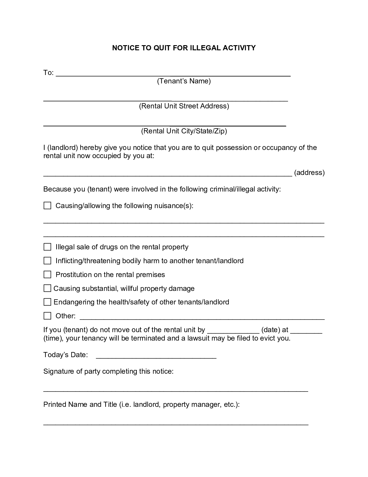 free connecticut eviction notice form 2021 notice to vacate pdf