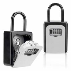 Secure Portable Key Storage Tenants Perfect for Realtors Guests Wall Mount Santoll Realtor Key Lock Box with 4-Digit Pin Combination and Shackle 