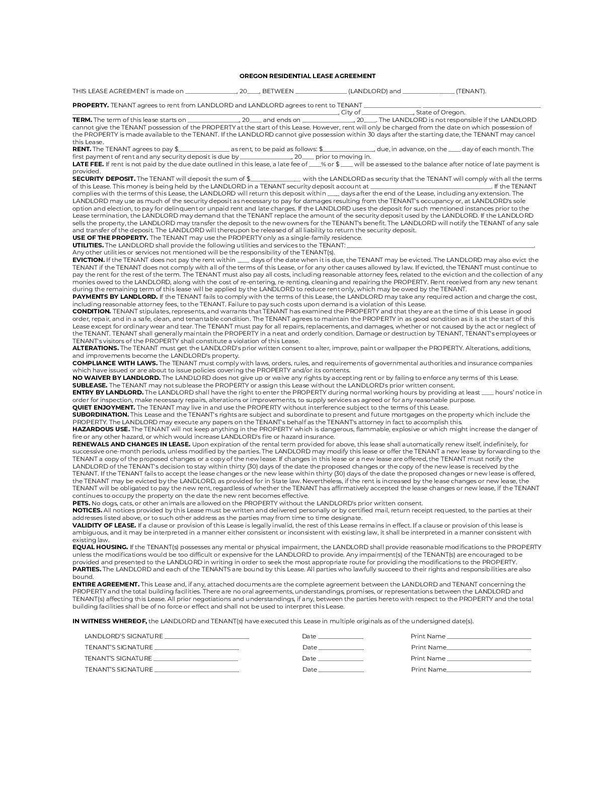 oregon-lease-agreement-free-2021-official-pdf-word