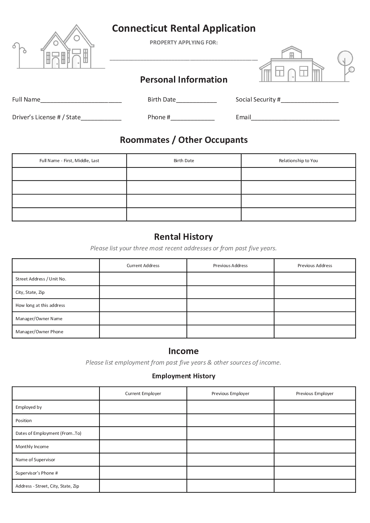 Rental Application Form