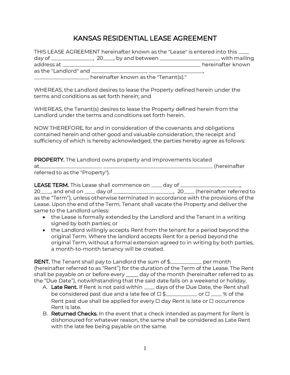 Residential Lease Agreement